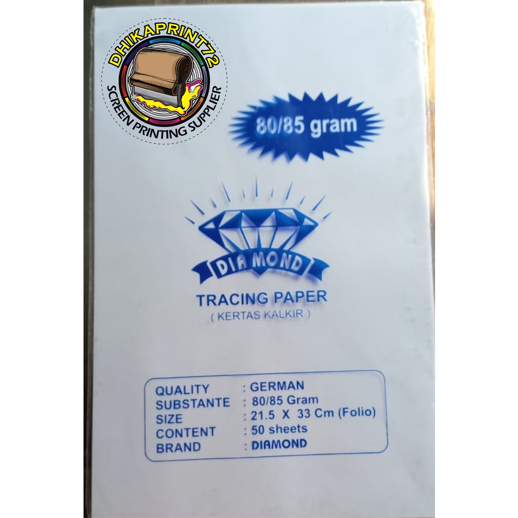 

KERTAS KALKIR F4 80 85 GR PER LEMBAR MERK DIAMOND QUALITAS JERMAN