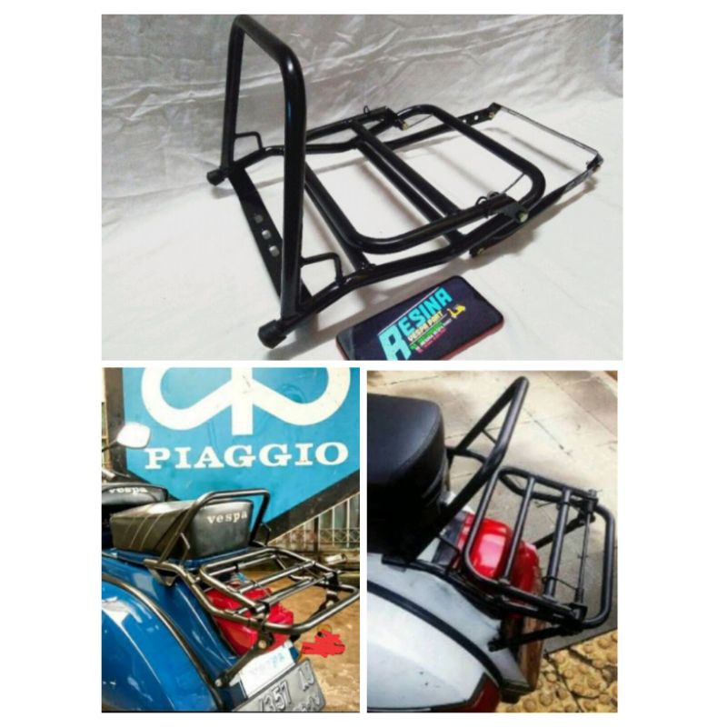 Backrack Madrid Hitam Vespa Super Sprint Px Excel Spartan