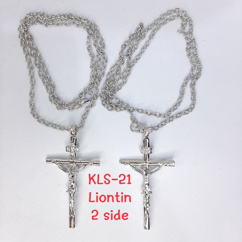 Kalung Liontin Salib Yesus / Kalung Rantai Salib Yesus