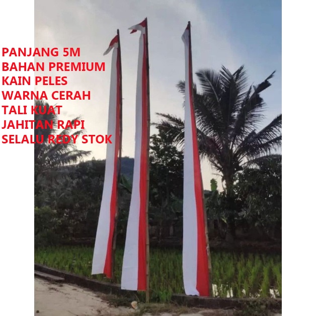 Umbul-umbul Merah Putih Panjang 5 Meter