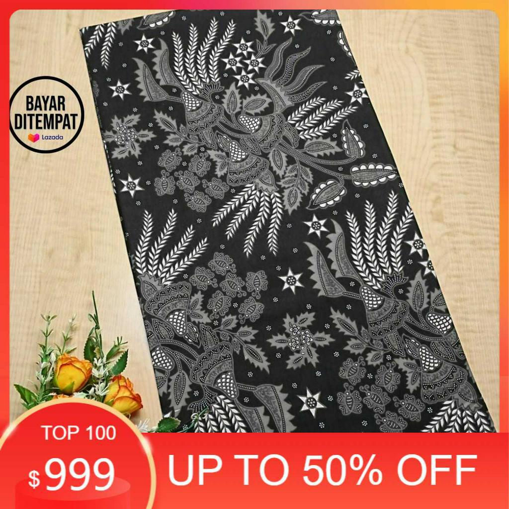 Kain Batik Fashion manggar putih 02  MODERN PANJANG PEKALONGAN SOLO MADURA