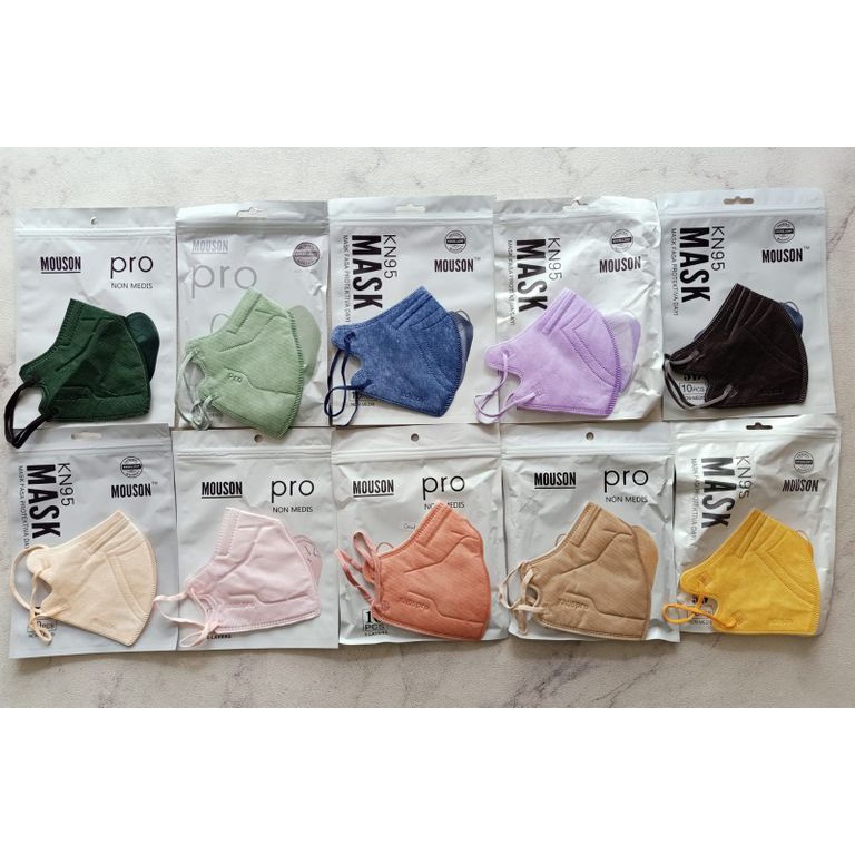 Masker KN95 Mouson KN95 5D Isi 10pcs 5 ply warna Blue Jeans ecfb