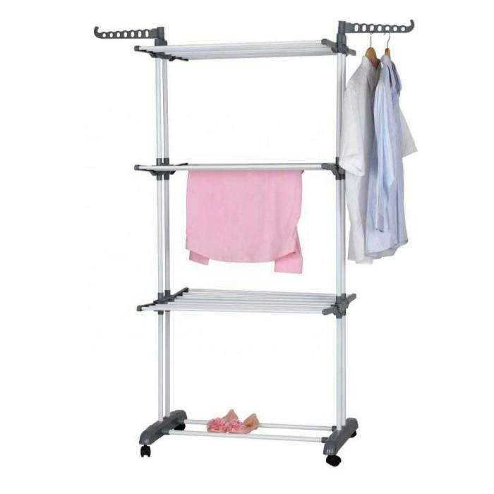 Rak Jemuran 3 Tingkat Portable/Mobile Towel Rack