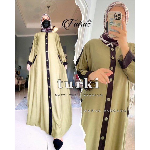 FAIRUZ TURKI DRESS ARAB MATT RAYON TWILL ORI