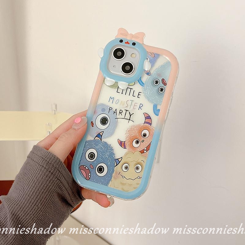 Soft Case Desain Kartun Monster Kecil 3D Untuk IPhone 11 XR 6 6S 7 8 Plus 13 12 11 14 Pro MAX 14 Plus X XS MAX SE 2020