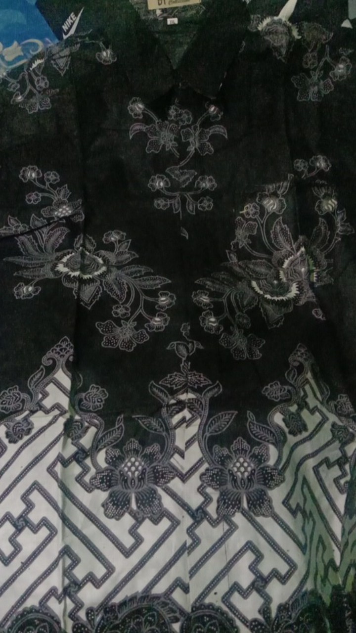 Cod - Kemeja Hem Batik Pekalongan Pria Motif Pager Bunga Lengan Pendek