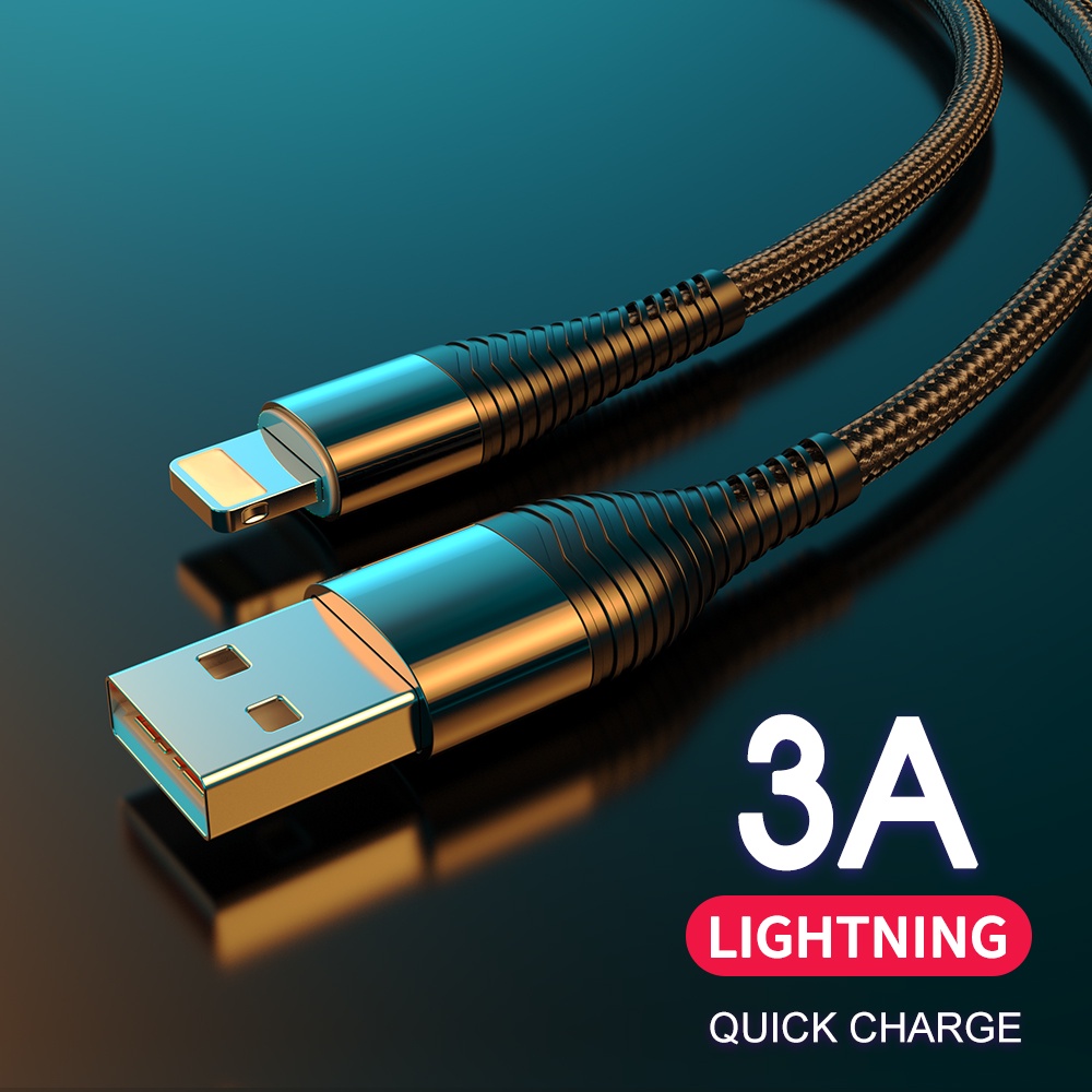 BESTE KABEL DATA / CHARGER LIGHTNING FAST CHARGING 3A 1M 2M