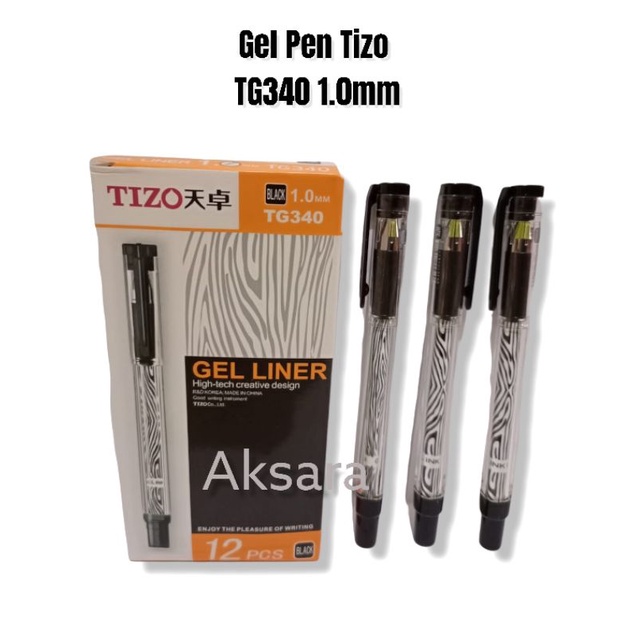 

SELUSIN ( 12 PCS ) Pulpen Tizo Bolpen TG340 1.0 mm Gel Pen Tizo TG340 1.0mm