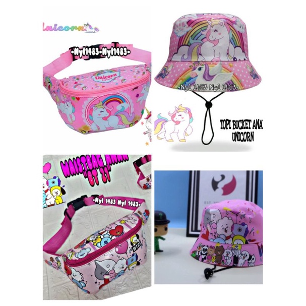 00Tas Pinggang Anak / Waistbag Selempang Karakter Tas selempang anak perempuan tas mini anak cewe tas anak perempuan