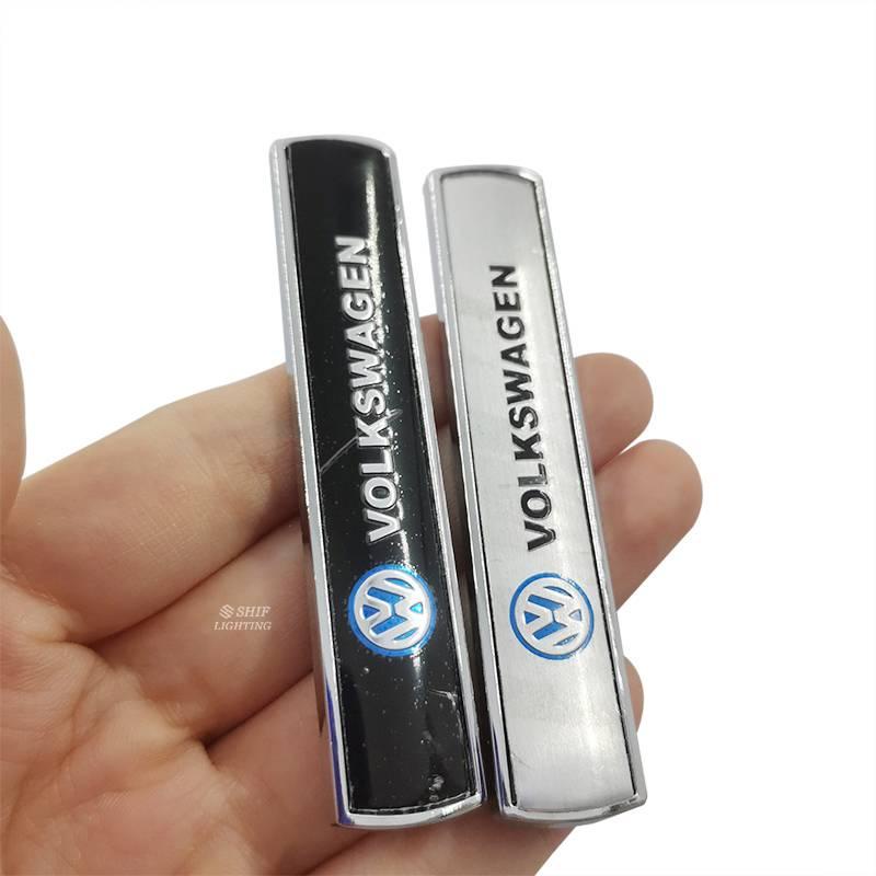 2pcs Stiker Emblem Logo Volkswagen Bahan Metal Untuk Fender Samping Mobil Vw Volkswagen