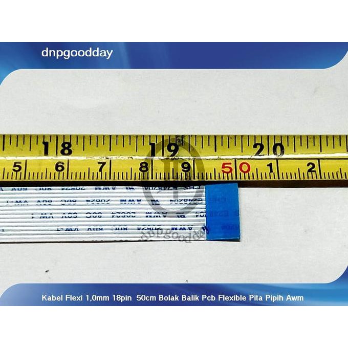 

Kabel Flexi 1,0Mm 18Pin 50Cm Bolak Balik Pcb Flexible Pita Pipih Awm Dnpgood11 Berkualitas