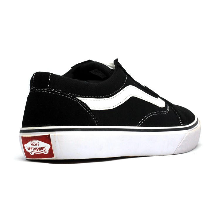 Sepatu Sneakers Old Skool Hitam Cacing Sepatu Sekolah Kerja Gaya sneakers casual Pria Wanita