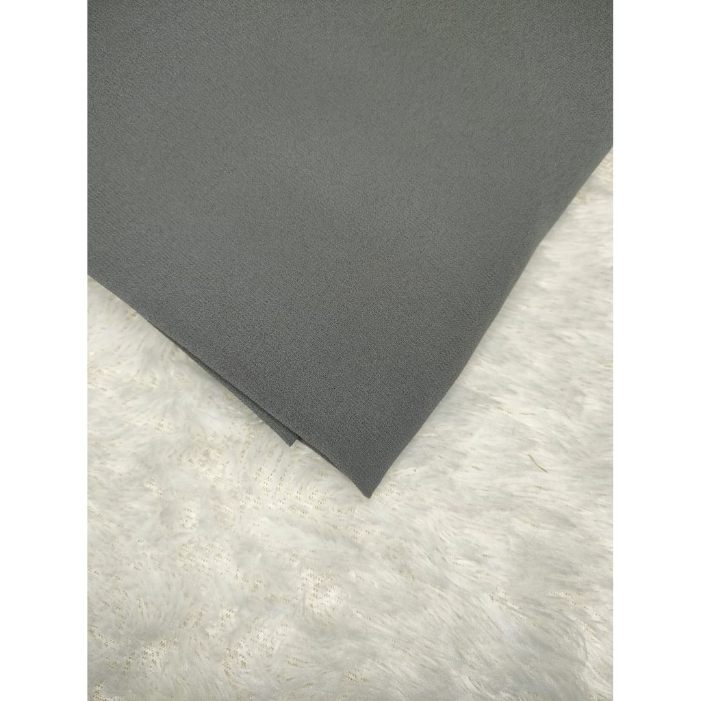 PASHMINA SQUARE ORIGINAL ( ANTI TEMBEM ) / PASHMINA SEGITIGA-ABU TUA