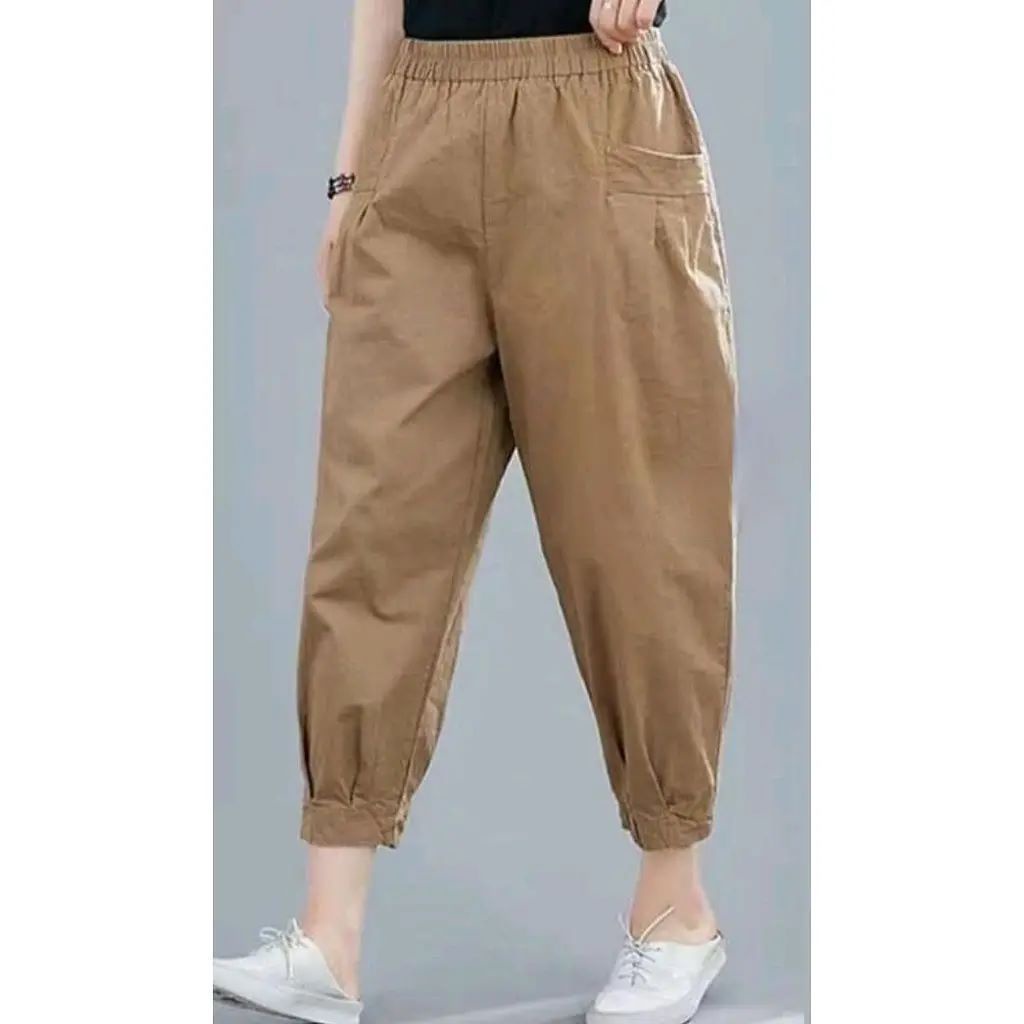 CELANA WANITA HINATA PANTS KEKINIAN ORIGINAL Mera Crop Pants Jumbo BB 35-100 KG / Celana Panjang Wanita / Baggy Pants Korea Termurah / Willow Pants Bahan Katun Stretch Premium / Celana Wanita Original Kekinian / Hinata Pants