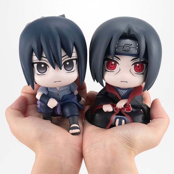 Q Ver. 8cm Naruto Look Up Anime Hatake Kakashi Uzumaki Itachi PVC Action Figure Car Decor