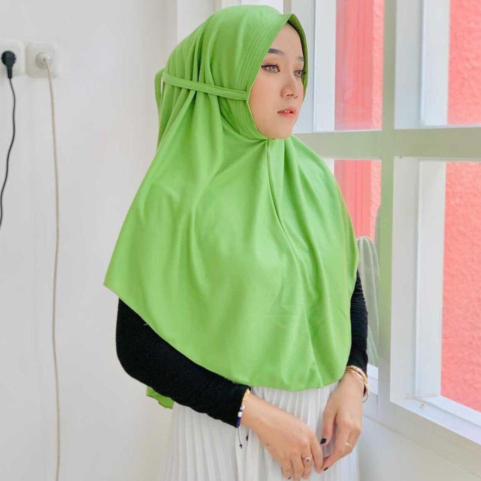 Terbaru.. Hijab Instan Bergo Emilia L Tali instan kaos 42