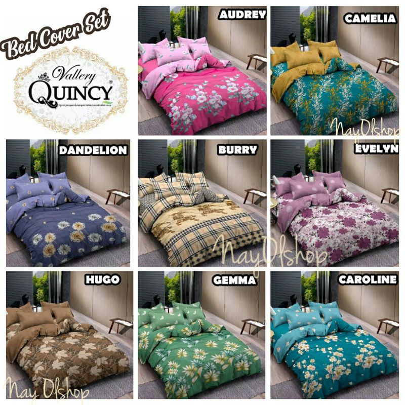 Bedcover Set Vallery Quincy 180x200 Audrey, Burry , Camelia ,Caroline , Hugo,Dandelion,Gemma,,Evelyn