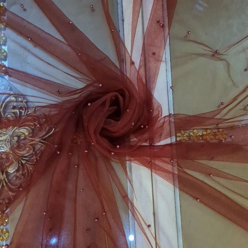 Tille Mutiara Polos / Tile Mutiara Polos / Bahan Bridesmaid