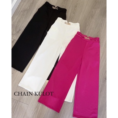 Quinn Fashion Wear Celana Bahan Kulot Chain Rantai Trendy