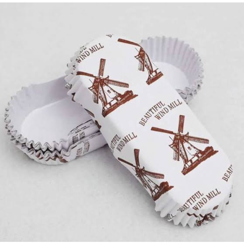Paper cup case roti oval / wadah roti baking (isi 200 pcs)