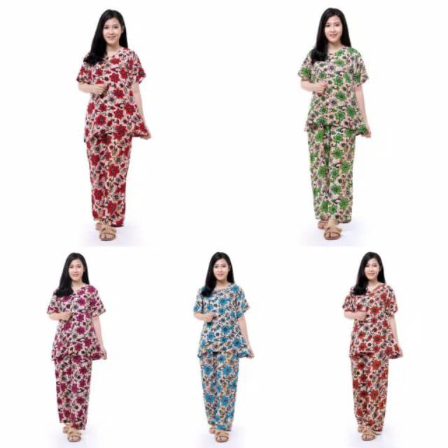 150 RB DAPAT 4 PCS SETELAN BATIK CELANA PANJANG BAJU TUDUR NYAMAN BAJU HAMIL BUSUI WANITA DASTER MURAH BATIK PEKALONGAN