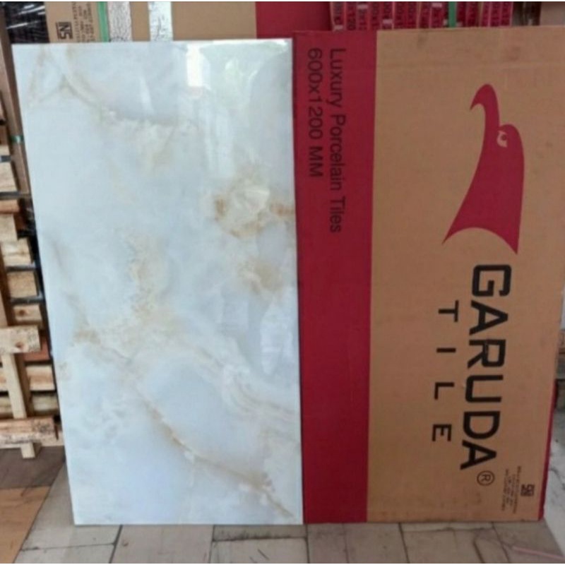 Granit Lantai 60x120 Glazed Polizhed Kw1 Dragon I Cream By GARUDA