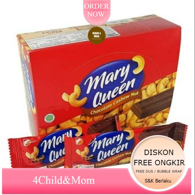 

Coklat Mary Queen Chocolate Cashew Nut Snack Cemilan 240gr