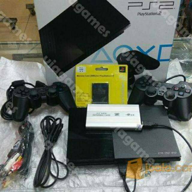 Ps2 hardisk Bisa kaset komplit KARDUS new  1 stik ori generasi terakhir awet bgt