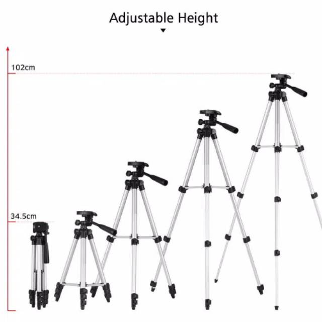 Tripod 3110 1 meter . Tripod HP dan kamera free holder U dan tas tripod . Tongsis