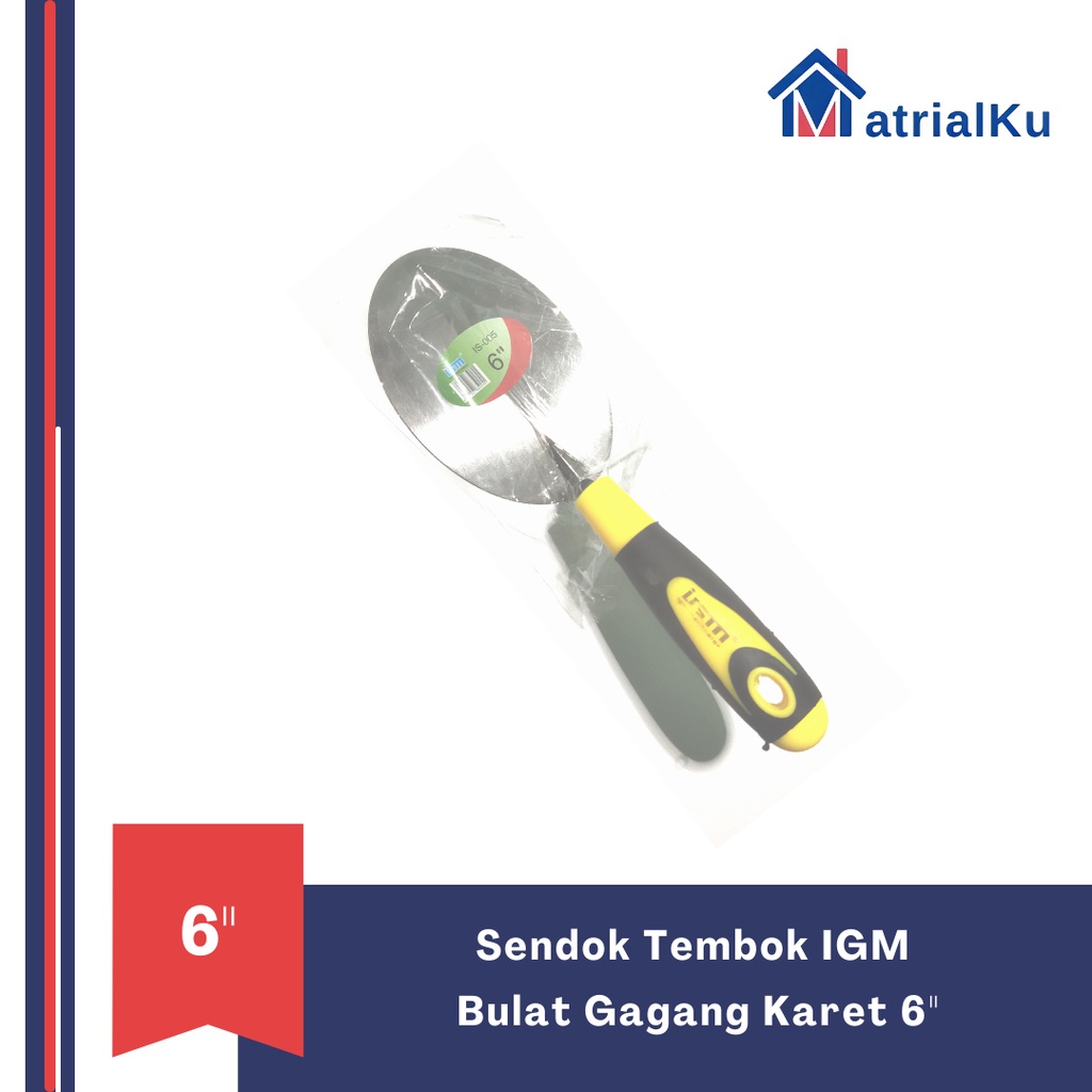 Sendok Tembok Gagang Karet 6 inch IGM