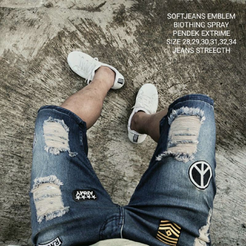 Celana Jeans Pria Sobek Ripped Softjeans Premium Murah