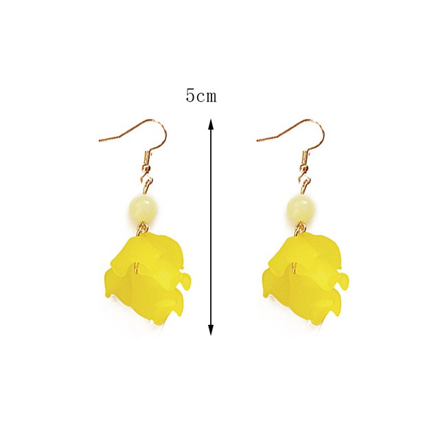 LRC Anting Gantung Fashion Multi-layer Petal Earrings F6538X