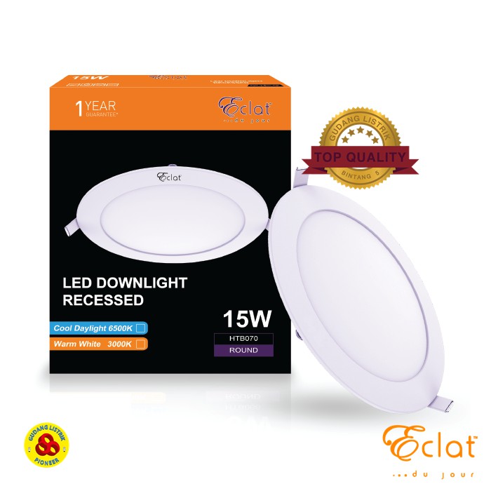 Eclat LED Downlight 15W Putih Inbow Lampu LED Panel 15 Watt 6500K CDL