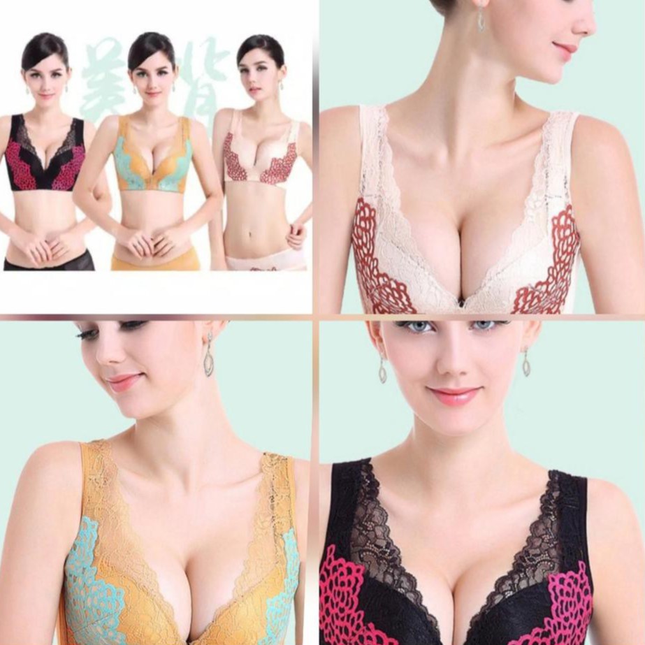 Push Up Bra Bh Penekan Penutup Lemak Sexy Kait 4 Busa Tebal Tanpa Kawat Jumbo Cup Besar Ukuran 32 38