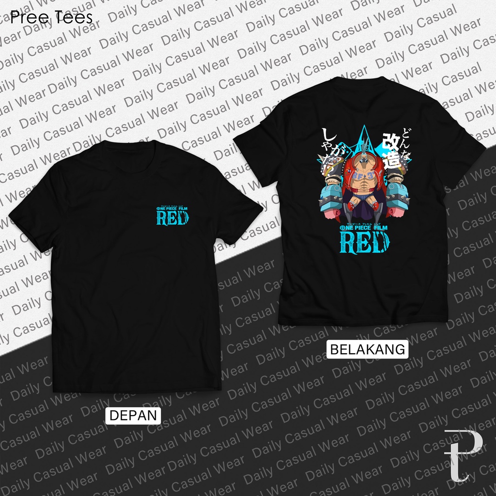 Kaos One Piece Red Franky