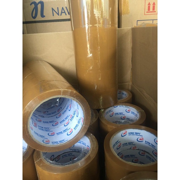 LAKBAN COKLAT BENING ( 1 DUS ) STAR TAPE - Selotip Isolasi Clear Cokelat Putih Lengket Kuelitas Terbaik Murah 90 Yard X 45 mm (2 Inch) - Tape Perekat Pengikat Pelengket Lakban Murah Lakban Kualitas Terbaik