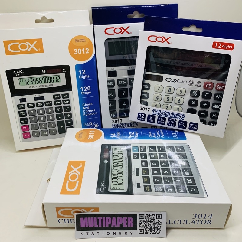 

Kalkulator 14 Digit dan 12 Digit Merk Cox