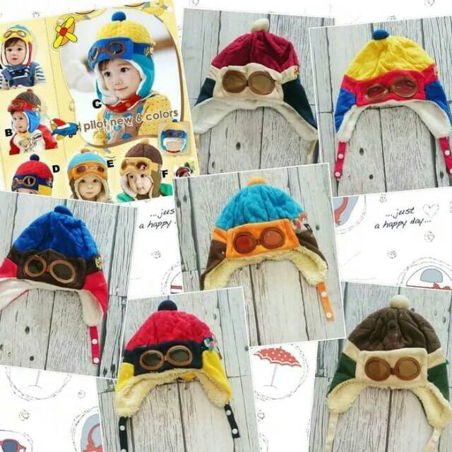 TERBARU ★★★ Topi Pilot Bayi Topi Pilot Anak dan Bayi Korea