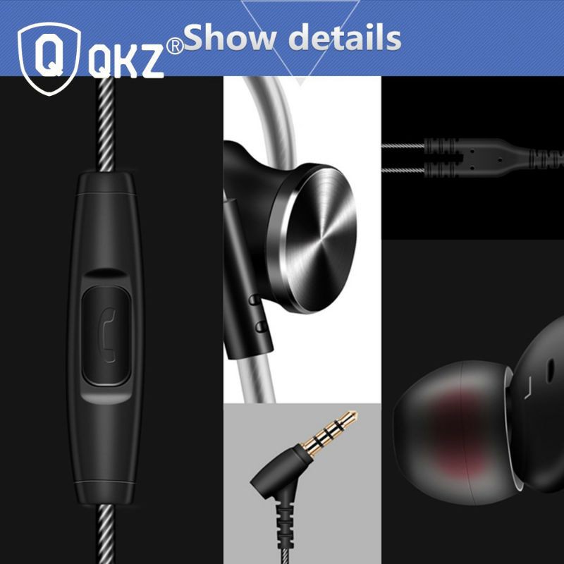 QKZ DM10 with Mic HiFi Earphone Bass Dynamic Driver