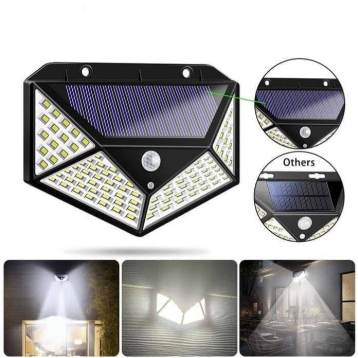 Lampu Dinding 100 Led Tenaga Matahari BK-100 /Solar Wall Lamp /Taman/Lampu Taman OKE