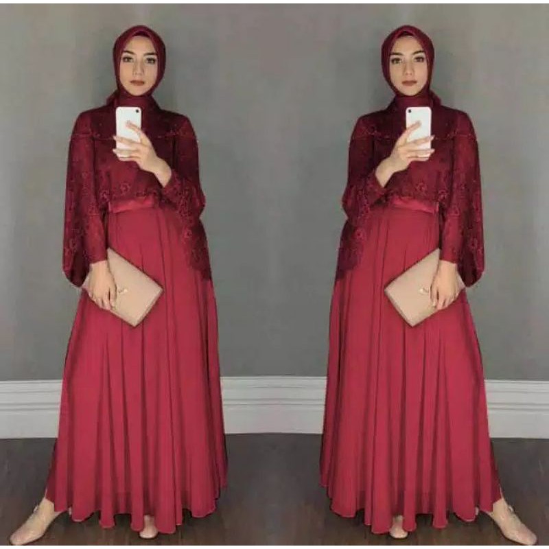 XOS - MAXI CHIKITA / MAXI DRESS WANITA / MAXI HIJAB TERBARU / MX GAMIS / FASHION MUSLIM / BISA COD✅