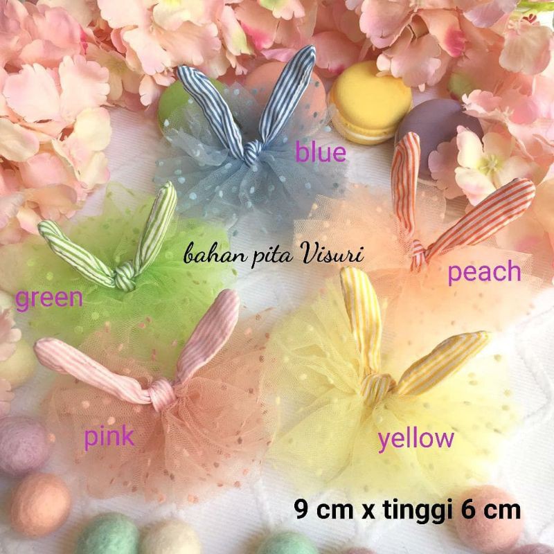Tulle Dottie Telinga Kawat Warna Baru