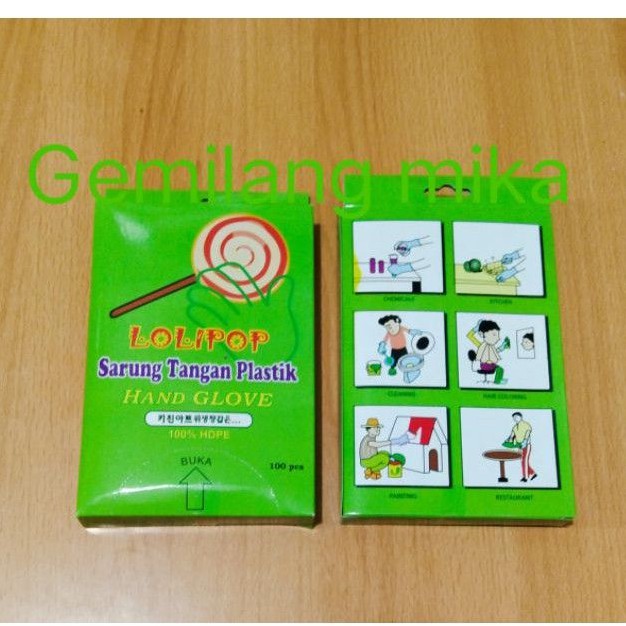 sarung tangan plastik food grade(isi 100pcs)