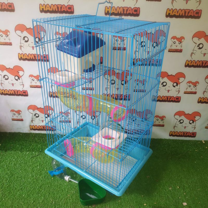 KANDANG 3 TINGKAT HAMSTER - GERBIL - SG | SWEET FULLSET