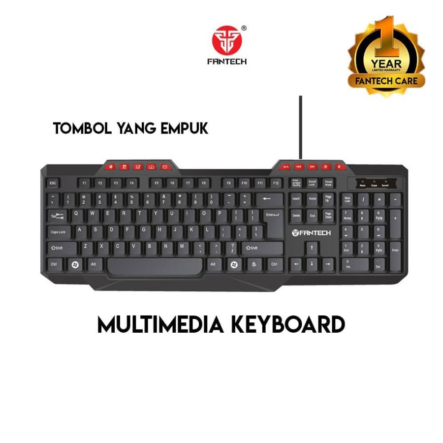 Fantech K210 / K-210 Multimedia Keyboard Office