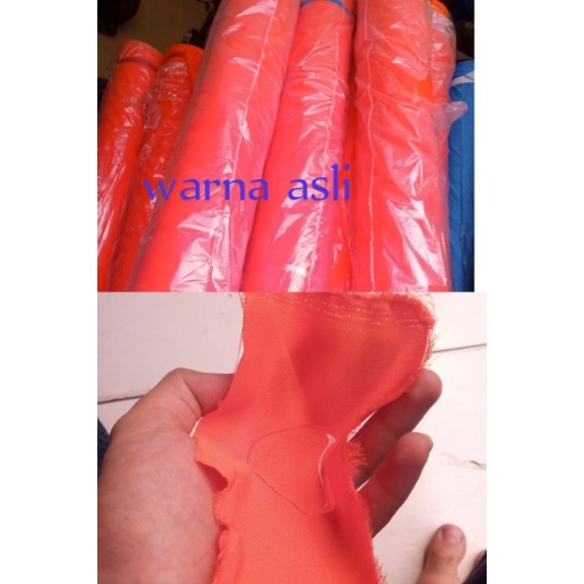 KAIN TASLAN ORANGE WATERPROOF(DAUN TALAS)