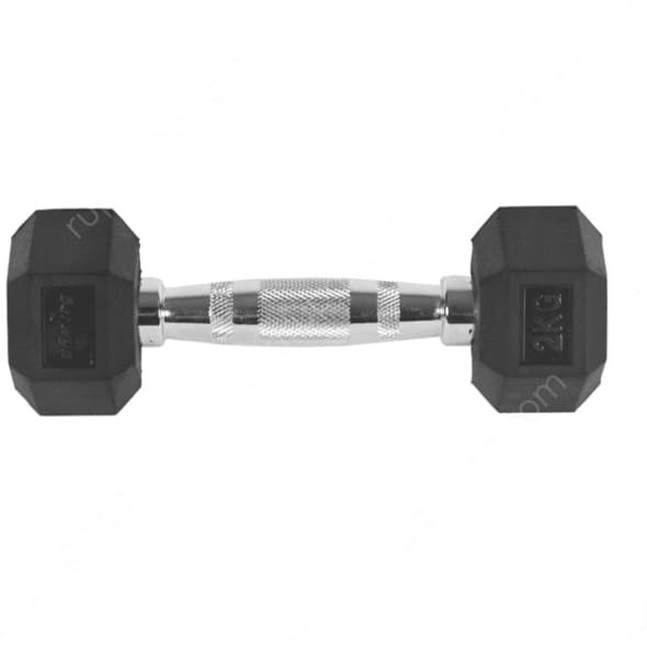BERWYN 2KG HEXAGONAL DUMBBELL / BARBELL LAPISAN KARET
