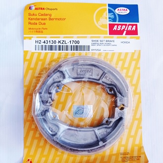 Kampas Rem H2-43130-KZL-1700 Aspira ORIGINAL VARIO, BEAT, SCOOPY, SPACY, TIGER, MEGA PRO NEW 150