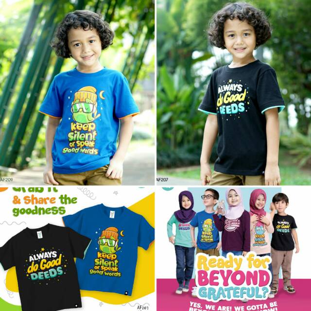 Lengan Pendek Afrakids Kaos Anak Muslim