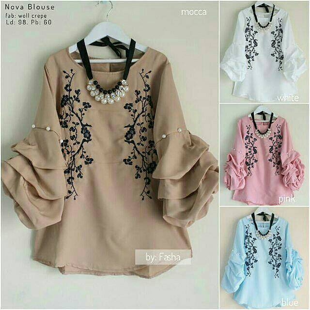 Nova Blouse -DRESS MUSLIM - fashion wanita - baju wanita - baju gamis - dress - gamis - gamis wanita